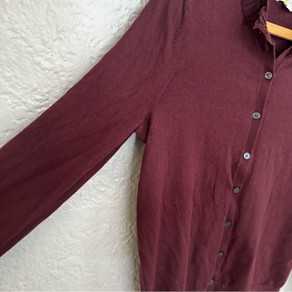 Boden Frederica Pointelle Wool Blend Cardigan in Deep Wisteria - Picture 14 of 16